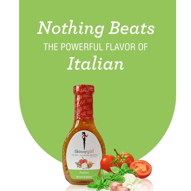 Skinnygirl Fat-Free Salad Dressing, Sugar-Free Italian, 8 Ounce