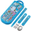Skater TACC2AG-A Trio Set Doraemon Stickers, Chopsticks Spoon, Fork, Antibacterial,