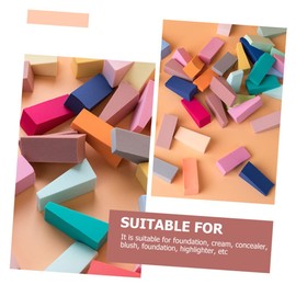 WOONEKY 50pcs Makeup Applicator Sponges Triangular Skin-friendly Powder Puff for Foundation Concealer Wet Dry Use Beauty Sponges