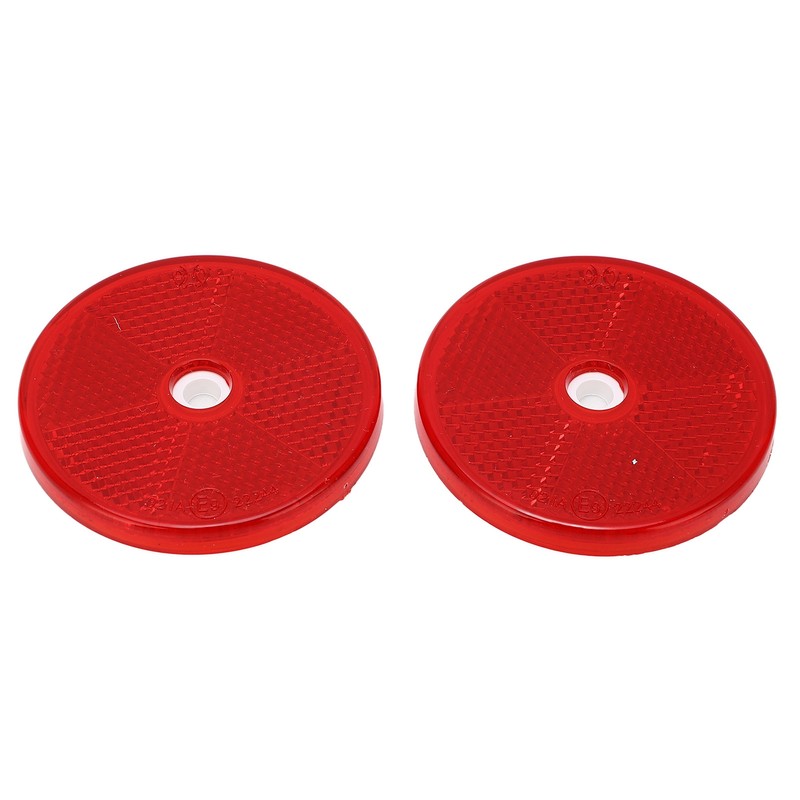 12PCs Round Reflector Red Reflective Sticker Waterproof Signal Warning for