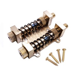 Jiayouy Full Solid Brass Tremolo Stabilizer Stopper Kit Compatible with Fender Electric Guitars Tremolo Bridge System Parts (Dual-Rod)