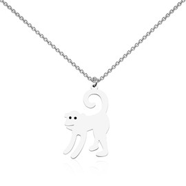 WUSUANED Cute Monkey Necklace Chimpanzee Necklace Monkey Lover Gift Animal Lover Gift Monkey Themed Gift