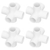 10PCS PVC Plastic Pipe Connector 6 Way Corner Elbow Fittings