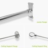 Naiture Neo-Angle Shower Curtain Rod Stainless Steel with Ceiling Support,