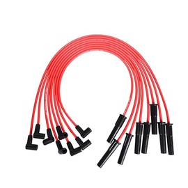 RLP Juego de cables de bujía de silicona rojos de 8.0 mm de reemplazo para Ford FE 332, 352, 360, 390, 406, 410, 427 + 428. Se adapta a bloque grande 