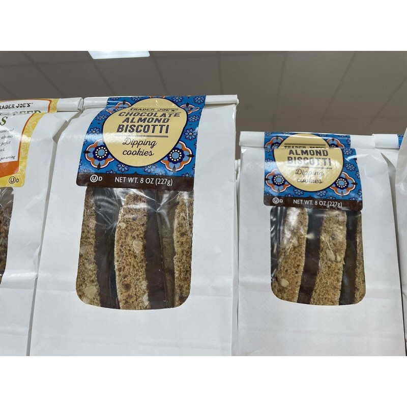 Trader Joe's 2 Packs Trader Joe's Chocolate Almond Biscotti Dipping