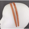 Copper Brown headband 2 pack brushed painted look plastic hair
