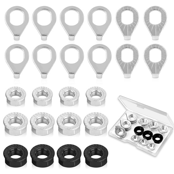 RFYTDCF Pack of 24 Bicycle Axle Nuts, Carbon Steel M8