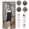 Magnetic Door Screen 90 x 230cm Black - Keep Bugs