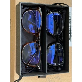 Madeyes Blue Light Blocking Computer Glasses 2 Pair Black & Leopard frames NEW