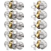 Probrico Door Knob with Single Cylinder Deadbolt, Satin Nickel Door