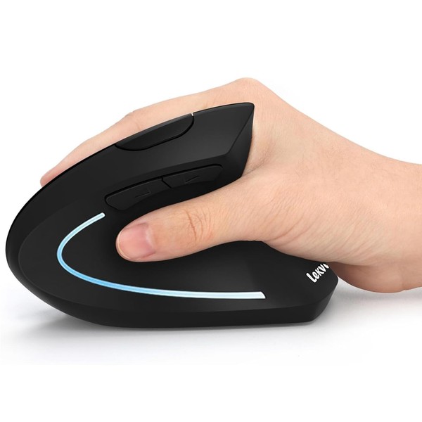 Lekvey Ergonomic Mouse, Vertical Wireless Mouse - Rechargeable 2.4GHz Optical