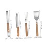 Mikinona 1Set Tools Set with Handles Grilling Tongs Fork Spatula