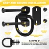 4-Pack 1/2-Inch Heavy Duty Bolt-On Forged D-Ring Shackles - 12,000Lbs