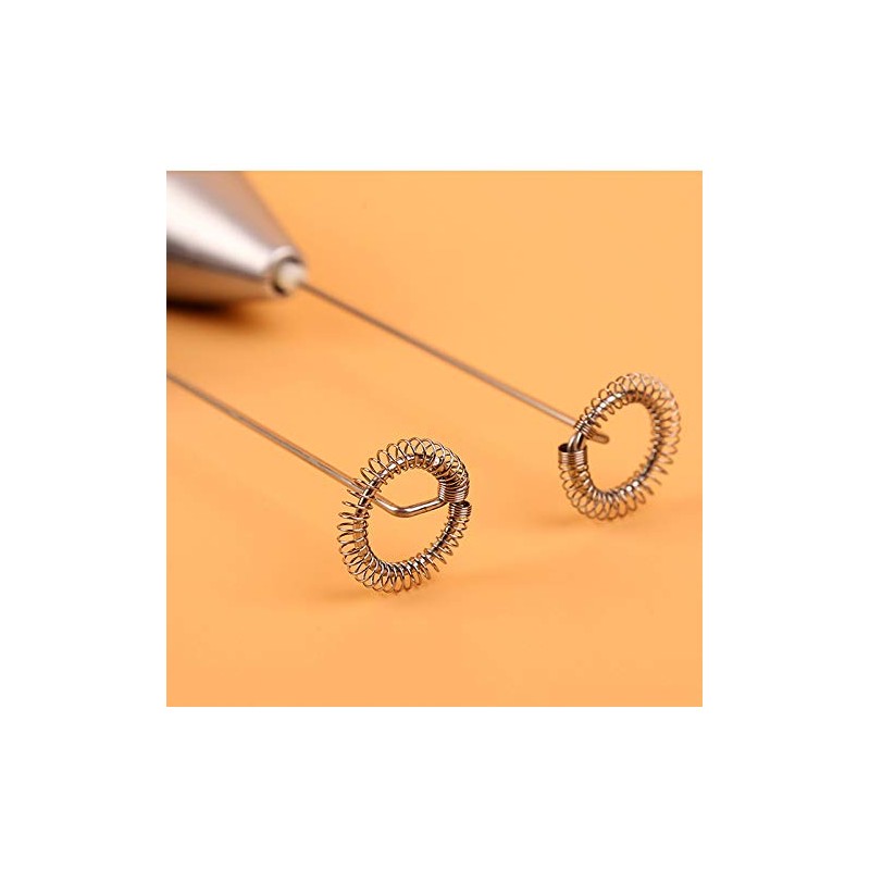 KPIBEST Milk Frother Silver Handheld Stainless Steel, Portable and Powerful