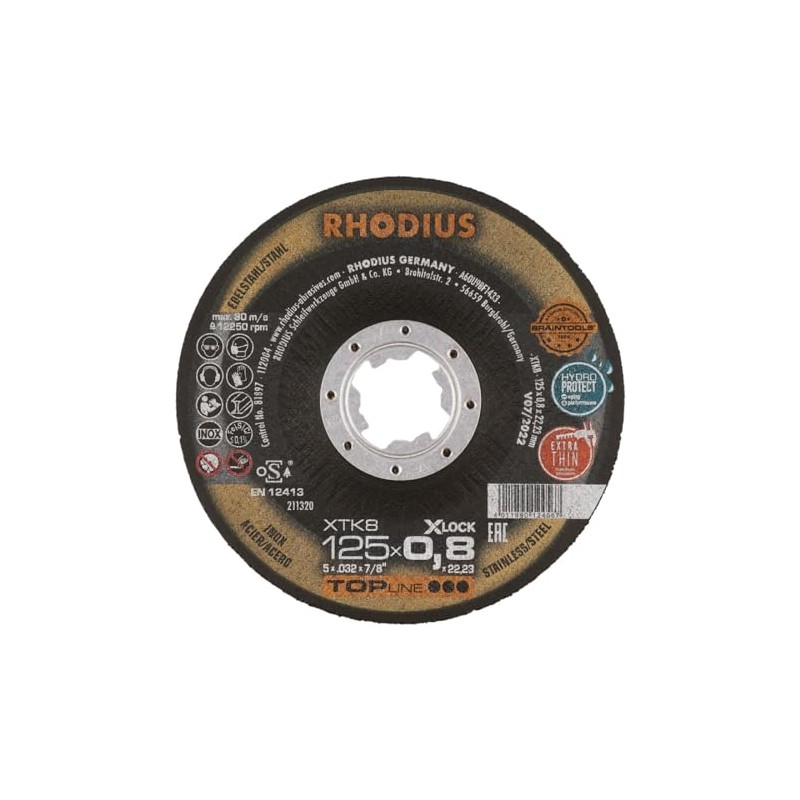 RHODIUS XTK8 Exact X-Lock 211320 Cutting disc 25 pcs. Stainless