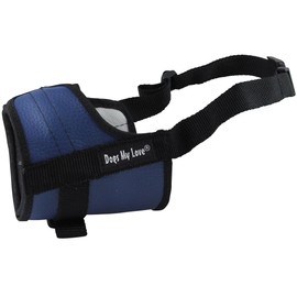 Adjustable Dog Muzzle 6 Sizes Blue (XL: 12"-15" Snout Circumf.)