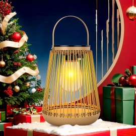 KagoLing Solar Lanterns 2 Pack, Waterproof Hand-Woven Lights for Garden, Hanging Decor