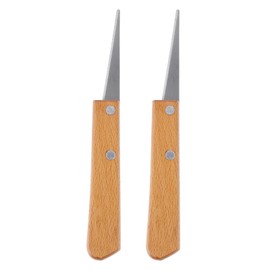 EXCEART Polymer Clay Sculpture Scraper 2Pcs Wooden Engraving Patch Knife Ceramic Tools Ceramic Clay Painting Knife Fettling Wood Carving Cutter Stainless Steel Cutter for Pottery
