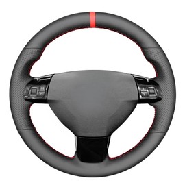 MEWANT Hand DIY Breathable Black Microfibre Leather Car Steering Wheel Cover for Opel Astra (H) 2004-2009 Signum 2004-2008 Vectra (C) 2005-2009 Steering Wheel Accessories
