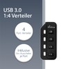 MEDIARANGE MRCS505 USB 3.0 Hub 1: 4 with Separate Switches,