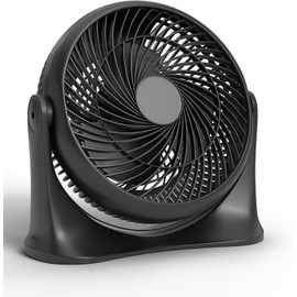 EZ-CHILL 11" High Velocity Tabletop Air Circulator Fan, Quiet Personal Fan for Home, Bedroom or Office, 3 Speeds and 90 Degree Tilt, Black