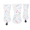 Golf Club Head Covers, 3pcs Long Neck Waterproof PU Leather