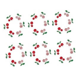 Healeved 36pcs Cherry Nail Charms Silver Rhinestones Stickers Kit Nail Art Jewelry for Women