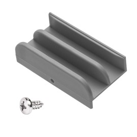 M6219 Sliding Shower Door Bottom Guide(Grey) for Sliding Shower Door (Top Hung) Shower Door Guide, 1/2 in Channels for Glass Shower Door Plastic Guide(1 Pack)(Grey)