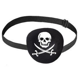 Hatstar Pirate Flap - Pirate Eye Mask - Pirate Mask for Children - Eye Patch for Adults Women Men - Pirate Costume Accessory for Fancy Dress and Carnival