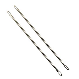 NX Garden 2pcs Double-Eyed Transfer Needle for Brother Knitting Machine KR-830, KR-838, KR-850, 9cm Long