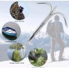 Cyfie Grappling Hook Grapnel Hook, 3-Claw Stainless Steel Tree Assorted