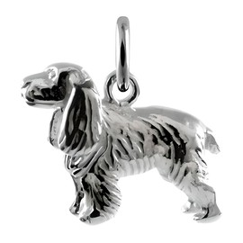 King Charles Cocker Spaniel Dog 925 Sterling Silver Charms for Bracelets Necklaces for Women - Fit European Link Charm Bracelet Necklace - Cute Women's Charms - Slider Dangle Charm