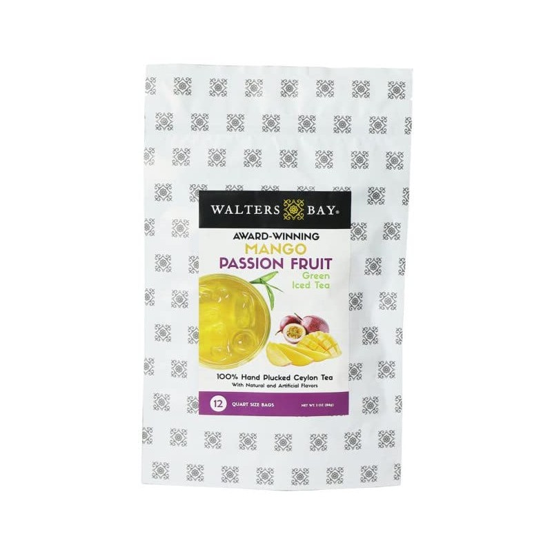 Walters Bay Mango Passion Fruit Green Iced Tea, 12 Quart