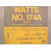 WATTS 1" 174A ASME Boiler Pressure Relief Valve @ 125