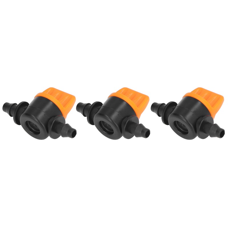100Pcs 4/7 Barb Valve Irrigation Mini Pipe Water Valve Through