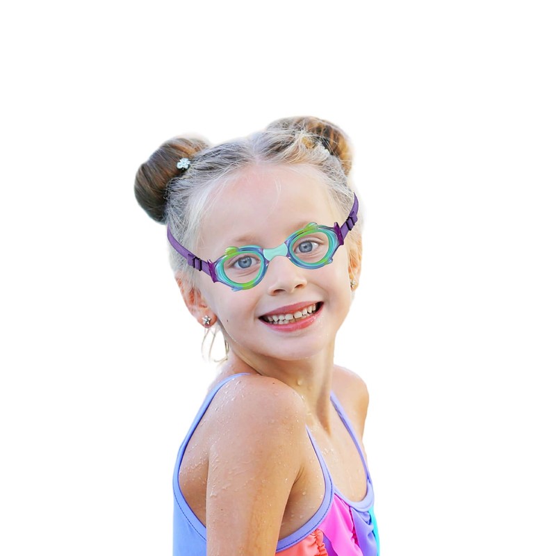 RUIGAO Kids Goggles Age 2-6, Swim Goggles Fabric Strap No