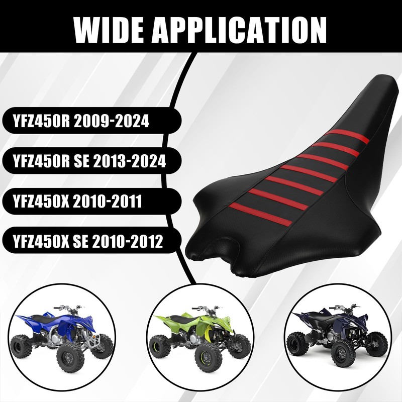 Wacece ATV Seat Cover Non-Slip Soft Waterproof for YFZ450R 2009-2024