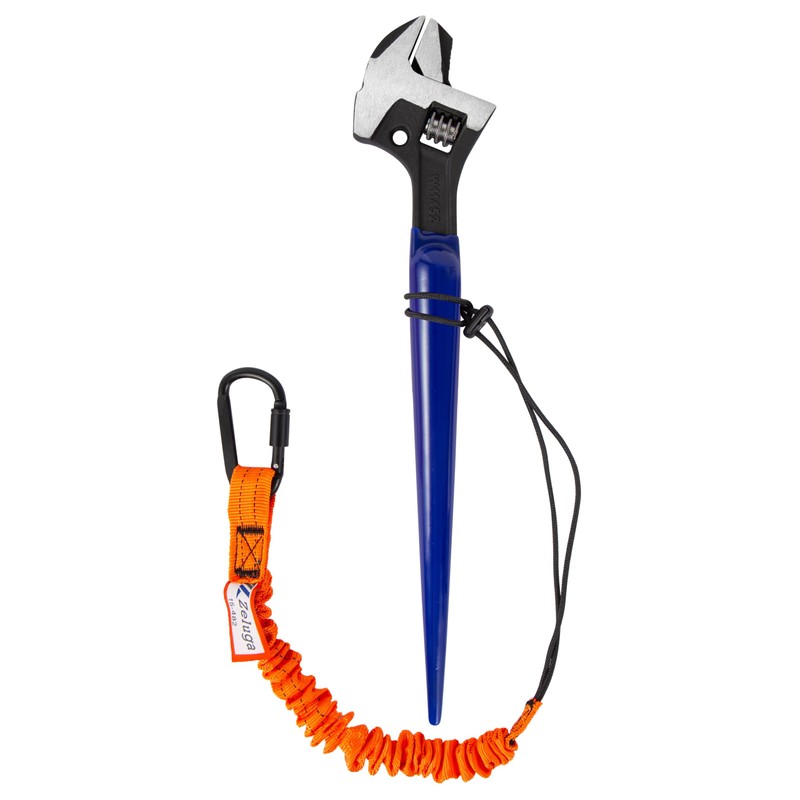 Zeluga 15-482 Tool Lanyard Shock Absorbing with Self-Locking Carabiner, Orange