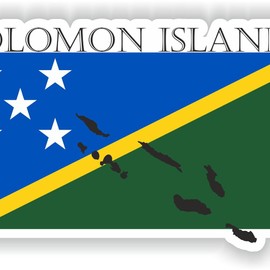 Solomon Islands Sticker Flag MF for Laptop Book Fridge Guitar Motorcycle Helmet Toolbox Door PC Boat Vinyl Sticker - LLS