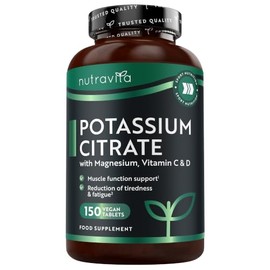 Nutravita Potassium Supplements 1540mg with Vitamin C, D & Magnesium