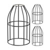 ledscom.de Pack of 3 Cage Lampshade, Black, 122 mm Diameter