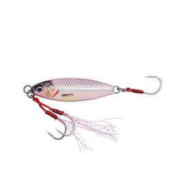 Savage Gear Slow Seeker Jig Fishing Lure with Fallleaf Action Ultra Sharp Saltwater Hooks 10-60g Multicoloured Jig Bait Slow Jigging (Pink Glow, 10g)