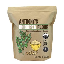 Anthony's Organic Chickpea Flour, Garbanzo Bean Flour, 2 lb, Gluten Free, Non GMO