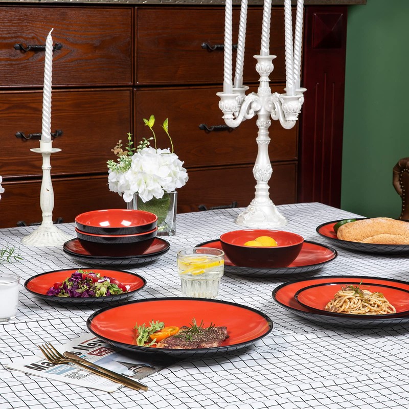 Melamine Dinnerware Set - 12pcs dinnerware set Indoor and Outdoor