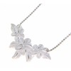 Arthur's Jewelry 925 Sterling silver Hawaiian 3 plumeria flower maile