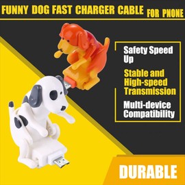Funny Dog 4 ft USB Type C Charger Cord - Stray Dog Charging Cable (Type-c Cable, White)