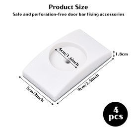 Pinsheng Pack of 4 Wall Protection for Door Gate, Safety Wall Protection Pads, Elephant Feet, Stair Gate, Wall Protection Pads, Wall Saver, No Drilling, Wall Protection for Baby Stair Gates and Door