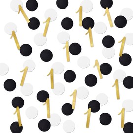 Gold Glitter 1 Confetti, 1st Birthday Number Confetti, 200pcs Anniversary Party Table Decoration Supplies