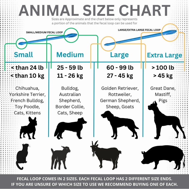 Fecal Loop for Animals, Stool Sample Collection Kit for Dogs,